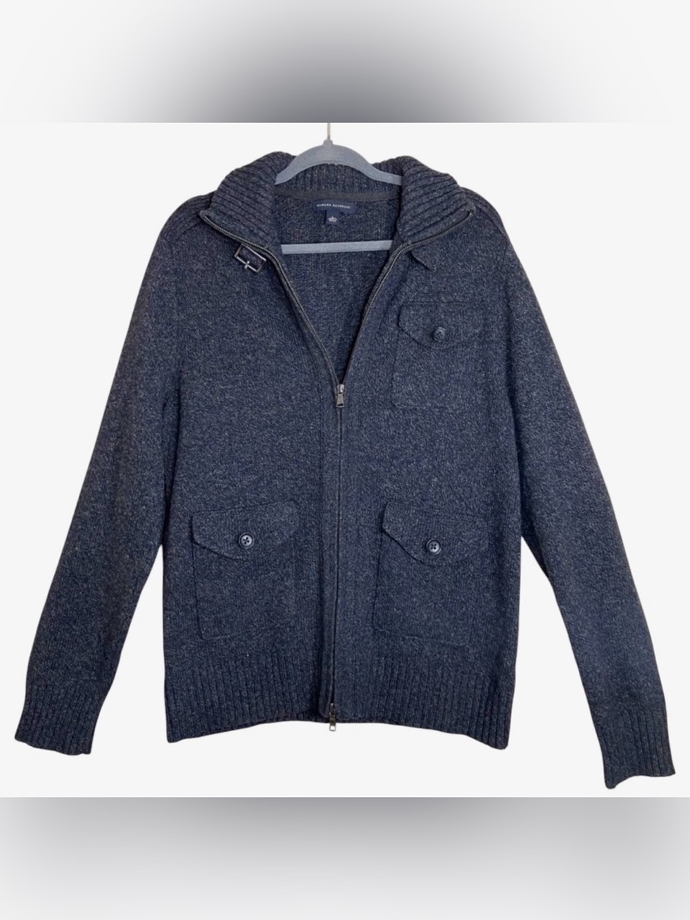 Banana Republic Wool Blend Zip-Up Sweater- men’s L